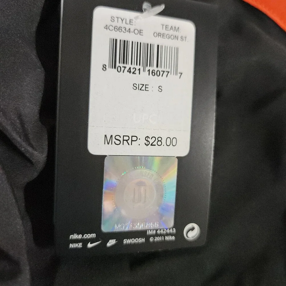 Nike Oregon State Beavers Dri-Fit Running Shorts Youth S 8 Black Orange 141